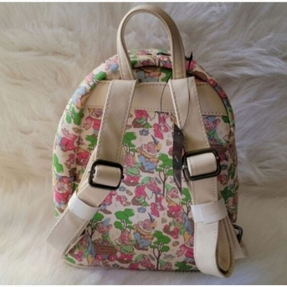 New Loungefly Disney Snow Whitr and The Seven Dwarfs Pastel Dwarfs Mini Backpack - Picture 8 of 8